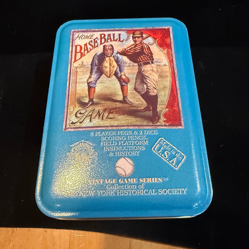 Home Baseball Game Vintage Game Series Tin New York Historical Society